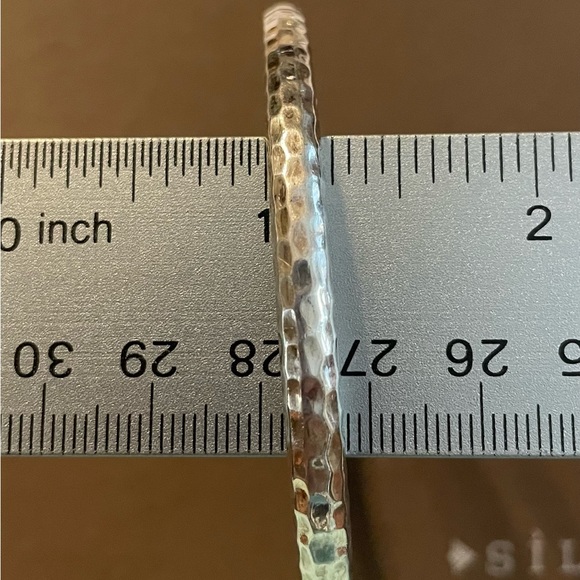 Silpada Hammered Sterling Silver Bangle Bracelet B1482 - Picture 14 of 16